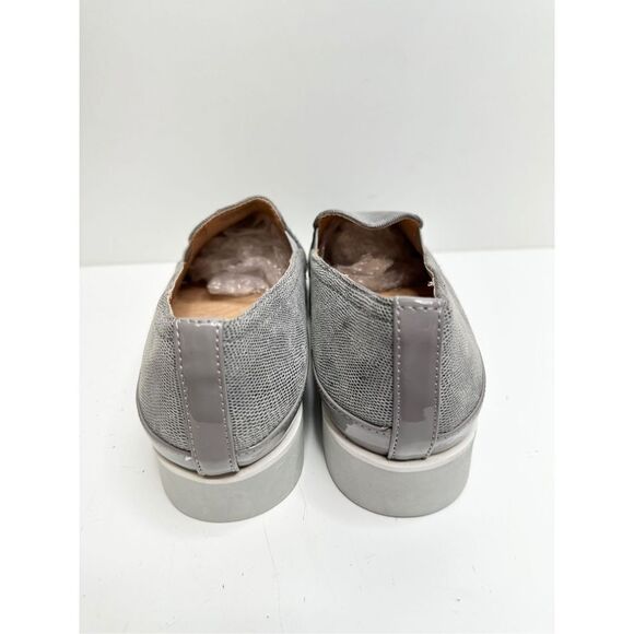 Donald Pliner Sneaker Womens Size 8.5 Leather‎ Gray Slip On Shoes - Picture 5 of 10